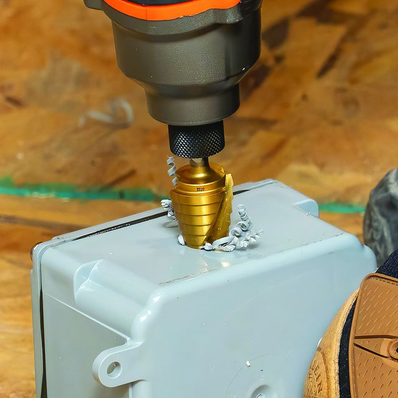 Step Drill Bit, Spiral Double-Fluted, 1/4-Inch to 3/4-Inch, VACO