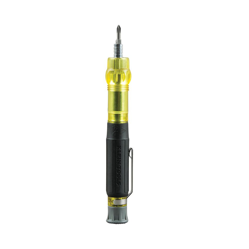 HVAC Pocket Screwdriver, 3-in-1, Phillips, Slotted, Schrader Bits