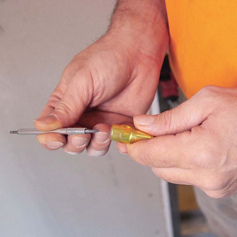 HVAC Pocket Screwdriver, 3-in-1, Phillips, Slotted, Schrader Bits