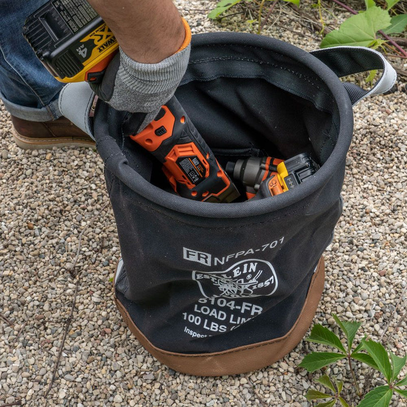 Canvas Bucket, Flame-Resistant, 12-Inch