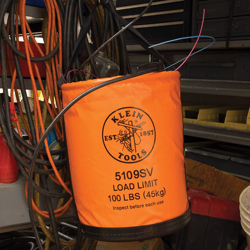 Utility Bucket, Vinyl Tool Bucket with Swivel Snap, 12-Inch