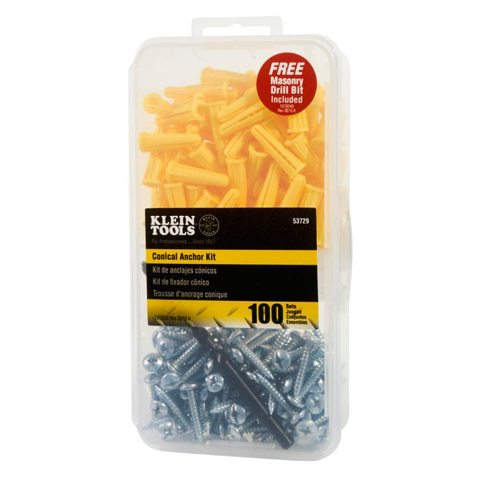 Conical Anchor Kit, 100 Anchors