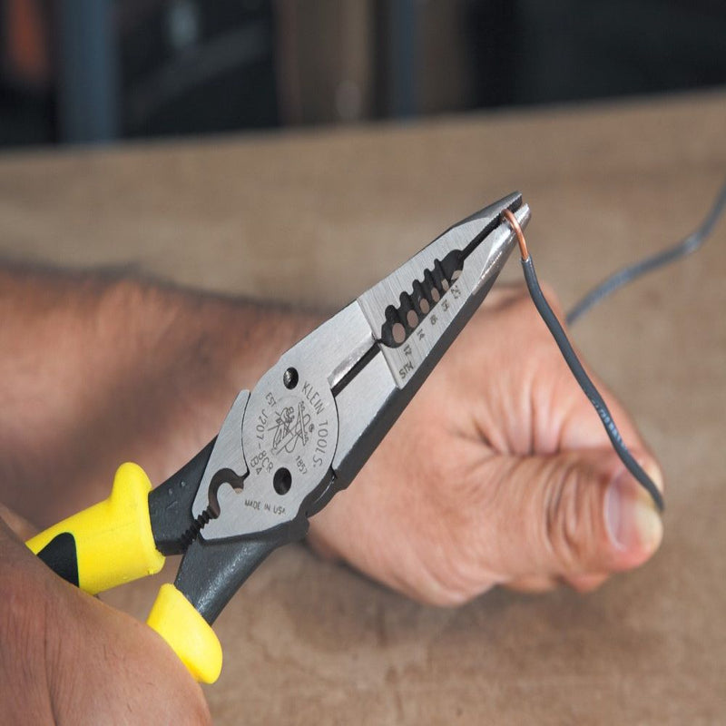 Pliers, All-Purpose Needle Nose Pliers with Crimper, 8.5-Inch