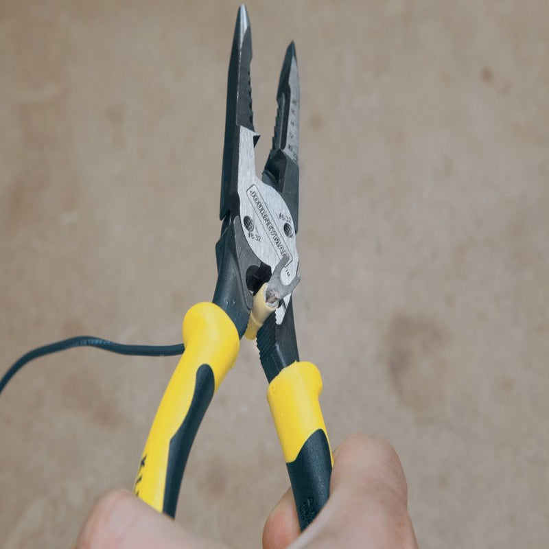 Pliers, All-Purpose Needle Nose Pliers with Crimper, 8.5-Inch