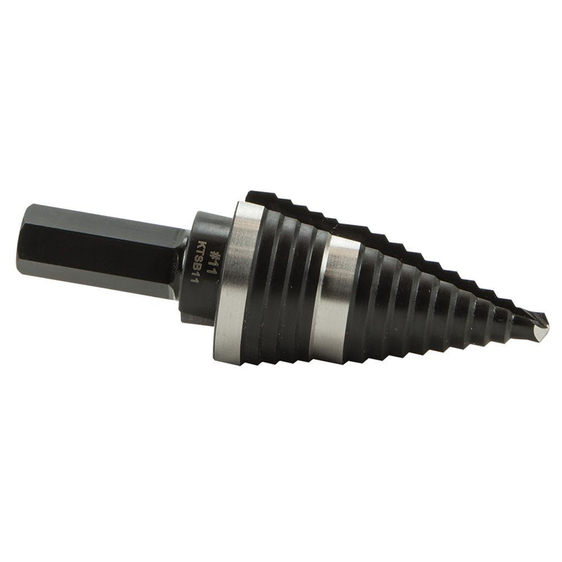 Step Drill Bit #11 Double-Fluted 7/8 to 1-1/8-Inch